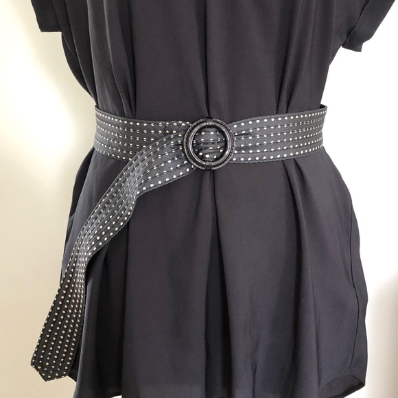 J Crew Silk Cinch Belt Dots Size Medium / Large